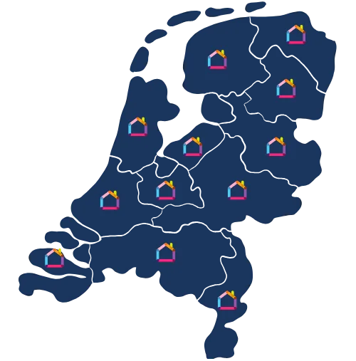 Kaart van Nederland: wij kopen woningen in heel Nederland